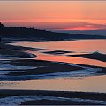 Zachód słońca nad morzem #Kołobrzeg #plaża #zima #ZachódSłońca