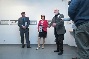 CSW w Suwałkach, wernisaż wystawy "Nasza Japonia" A. Wajdy i K. Zachwatowicz, 15.III.2014 #BrzozowskiJerzy #CentrumSztukiWspółczesnej #Strumiłło #Suwałki #wystawa