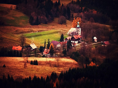 Góry Stołowe. Widok ze szczytu Szczelińca Wielkiego (919 m n.p.m.)