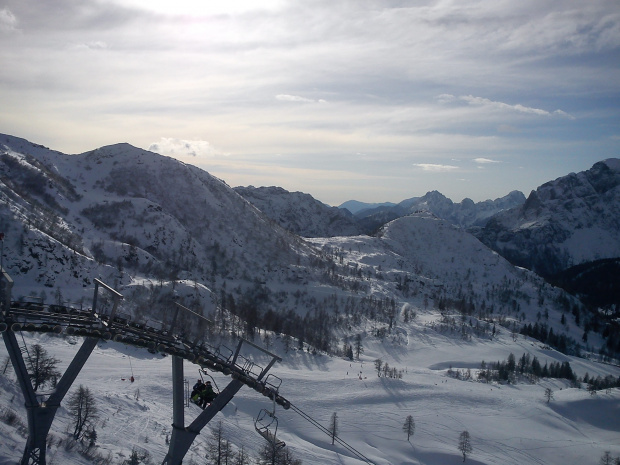 Na Gartnerkofel - widok z platformy widokowej #Alpy #Austria #Narty #Nassfeld