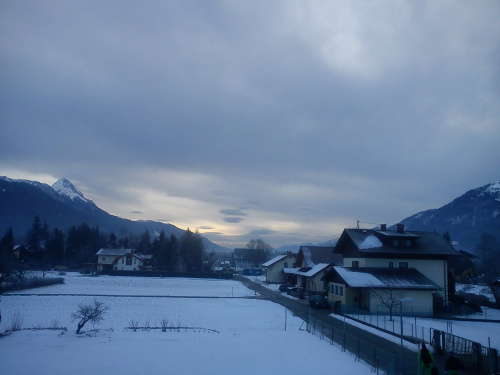 Poranek w Kotschach - Mauten, widok z balkonu #Alpy #Austria #Narty #Nassfeld