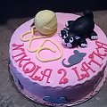 tort z czarnym kotkiem #TortZKotkiem #TortKolicznościowy #TortZMyszkami #myszki