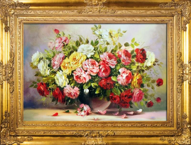 Blumen Rose- Ölgemälde handgemalt Rahmen Sygniert 120x90cm, G16465.
299 euro,wys - 0 euro. #kwiaty