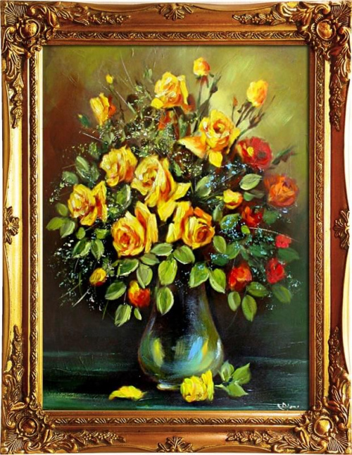 Tytul : Gelbe Rosen- Ölgemälde handgemalt Rahmen Sygniert 47x37cm, G01823.
69 euro, wys - 0 euro. #kwiaty